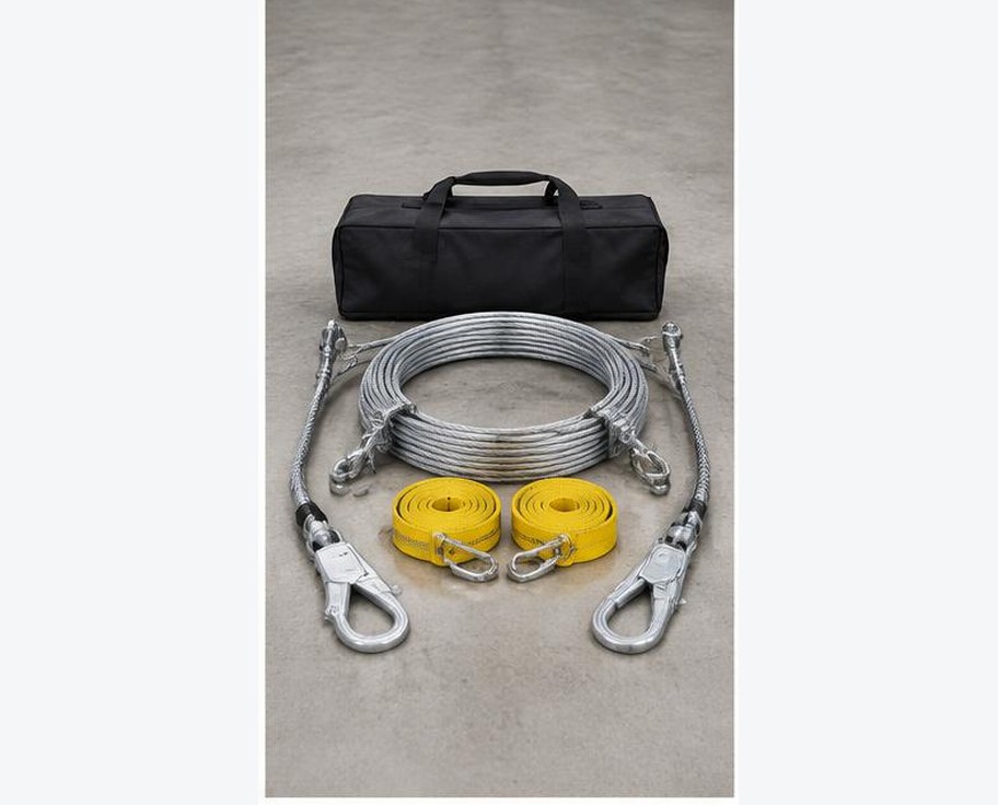 Temporary Horizontal Lifeline Kit prepared for professional construction procurement